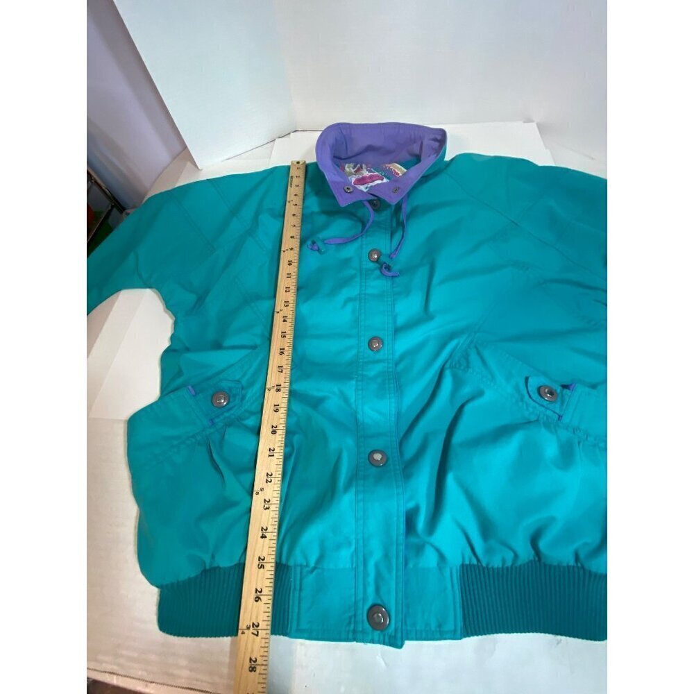 Innovations by Izzi Vintage 80's Teal Purple Jacket Women's Size Small - Picture 9 of 12